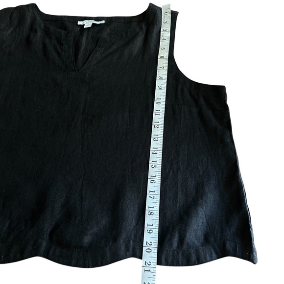 Chico’s | 100% Linen Scalloped Hem Sleeveless Top - Picture 8 of 10